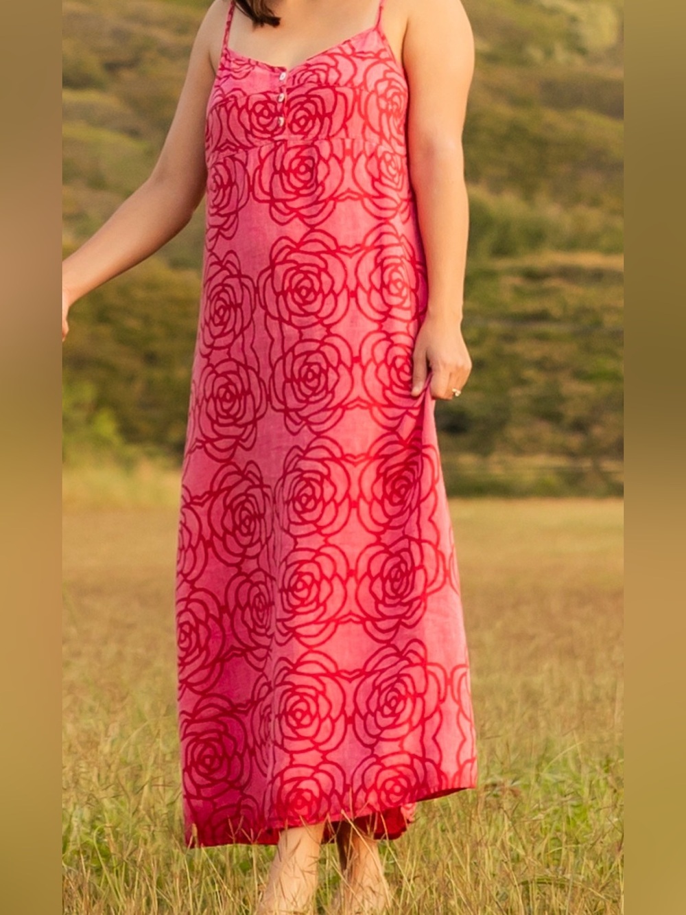 Size Medium 100% Linen Maxi Dress Bought in Hawaii Boutique